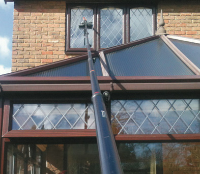 hard to reach windows by window cleaner bournemouth